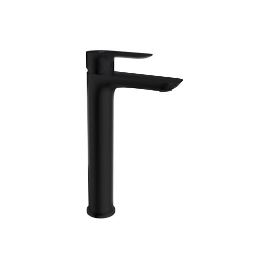 Grifo de lavabo de caño alto Cassio negro mate 3102