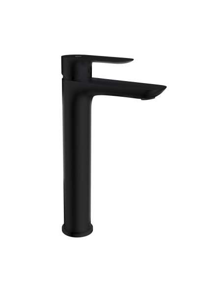 Grifo de lavabo de caño alto Cassio negro mate 3102