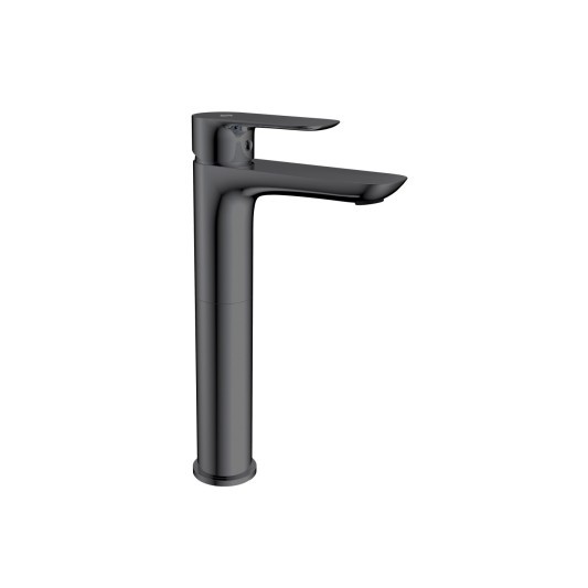Grifo de lavabo de caño alto Cassio titanio 3103