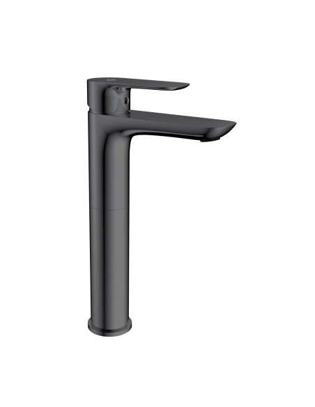 Grifo de lavabo de caño alto Cassio titanio 3103