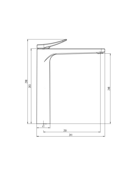 Grifo de lavabo de caño alto Clio cromo 3246