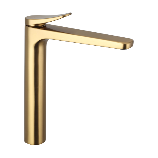 Grifo de lavabo de caño alto Clio oro 3246OR