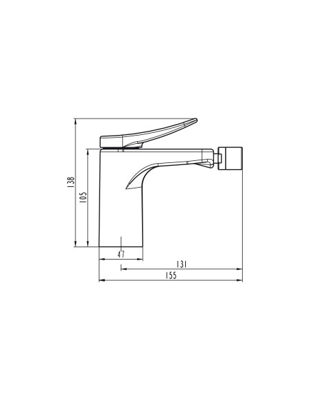 Grifo de bidé Clio titanio 3247T