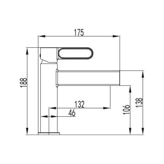 Grifo de lavabo Dior cromo 3120