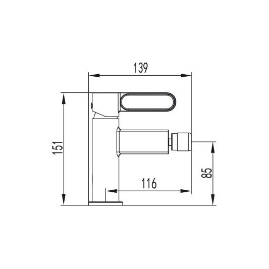 Grifo de bidé Dior cromo 3122 2