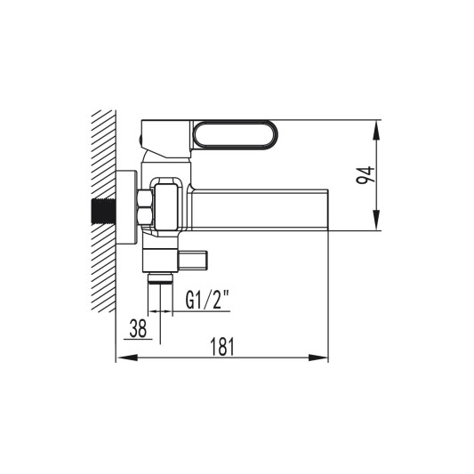 Grifo de bañera Dior cromo 3123 2