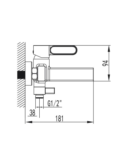 Grifo de bañera Dior cromo 3123