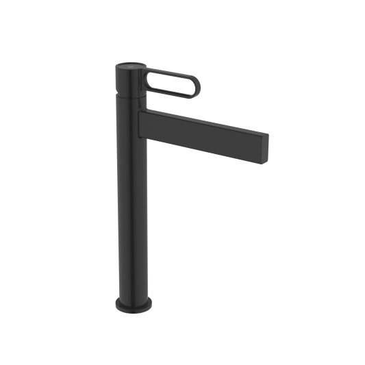 Grifo de lavabo de caño alto Dior negro 3126