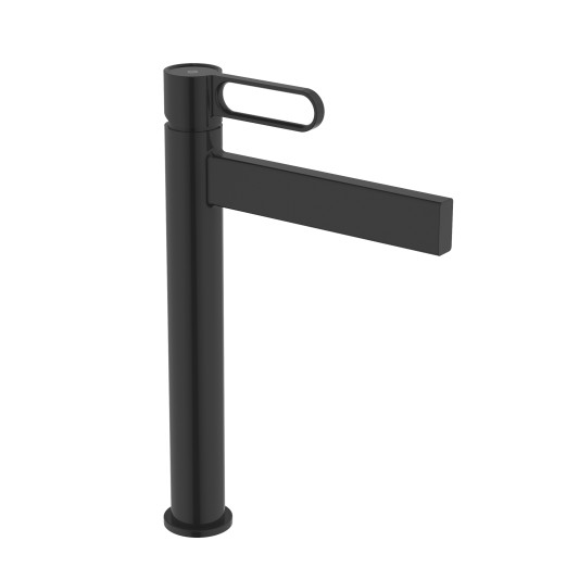 Grifo de lavabo de caño alto Dior negro 3126