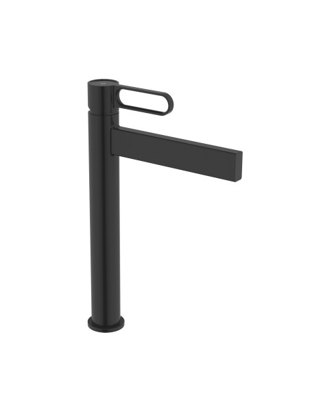 Grifo de lavabo de caño alto Dior negro 3126