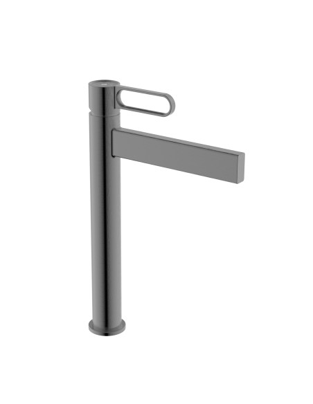 Grifo de lavabo de caño alto Dior titanio 3131