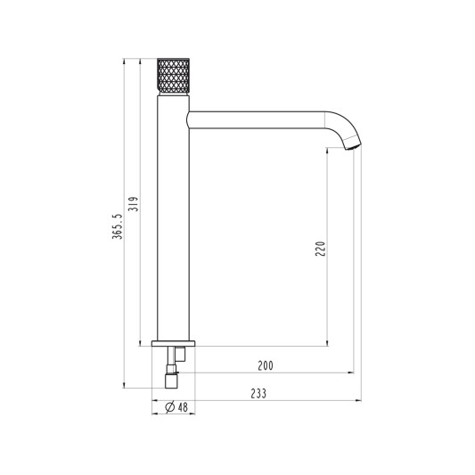 Grifo de lavabo de caño alto Helios cromo 3219 2