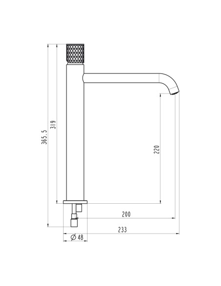 Grifo de lavabo de caño alto Helios cromo 3219