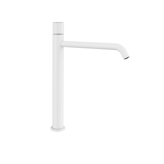 Grifo de lavabo de caño alto Helios blanco 3219BL