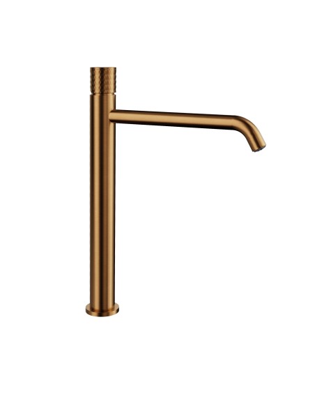 Grifo de lavabo de caño alto Helios cobre cepillado 3219CB