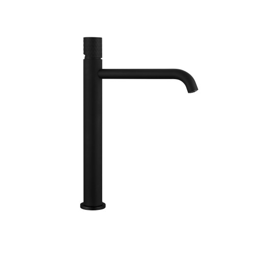Grifo de lavabo de caño alto Helios negro mate 3219NG