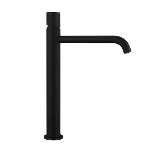 Grifo de lavabo de caño alto Helios negro mate 3219NG