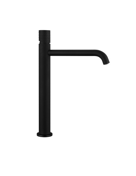 Grifo de lavabo de caño alto Helios negro mate 3219NG