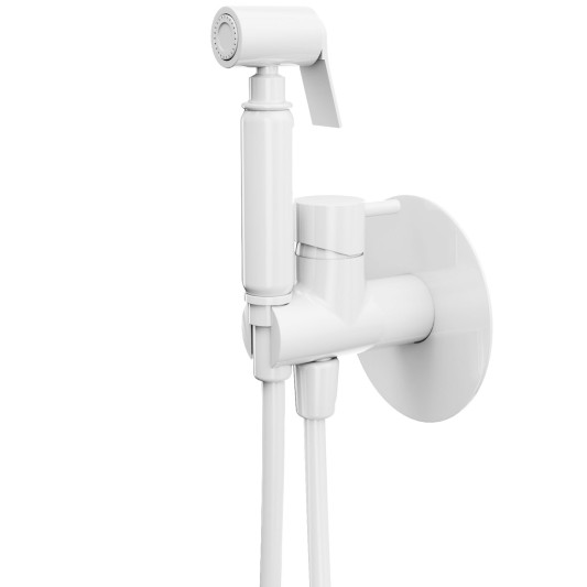 Grifo de bidé empotrado Round blanco 0390BL