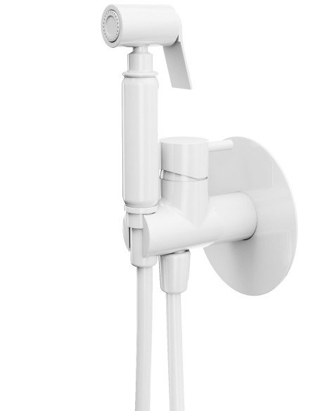 Grifo de bidé empotrado Round blanco 0390BL
