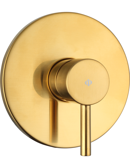 Grifo de ducha empotrado monomando Sirio oro de 1 función 3210OR