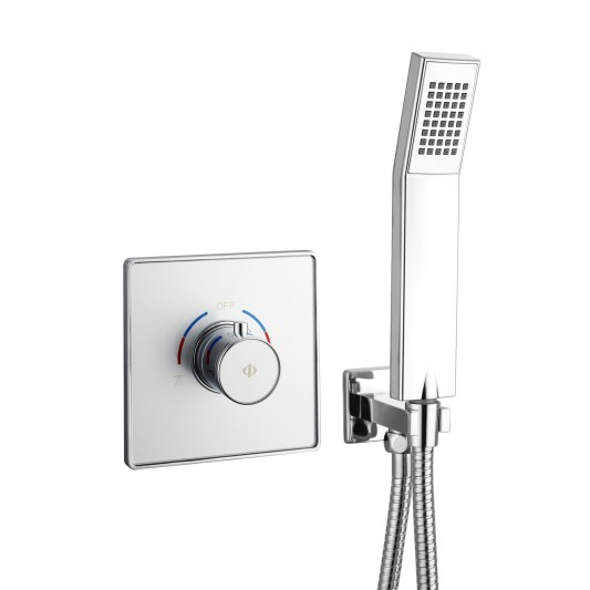 Grifo de ducha empotrado monomando Universal cromo con kit 3235