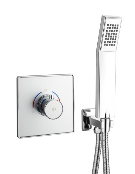Grifo de ducha empotrado monomando Universal cromo con kit 3235