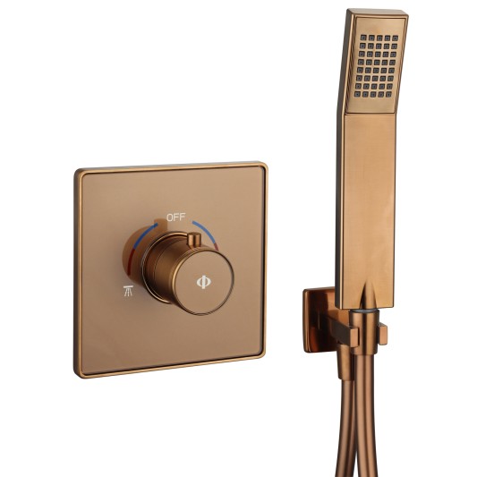 Grifo de ducha empotrado monomando Universal cobre con kit 3235CB