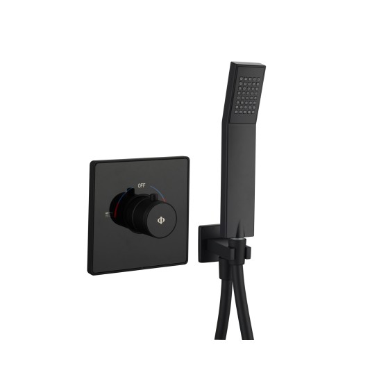 Grifo de ducha empotrado monomando Universal negro con kit 3235NG