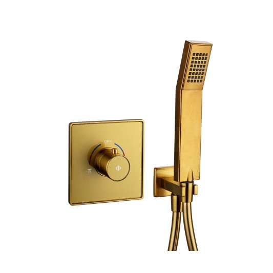 Grifo de ducha empotrado monomando Universal oro con kit 3235OR