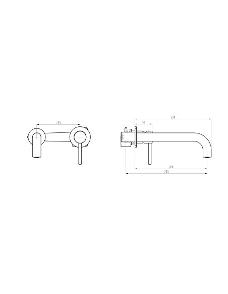 Grifo de lavabo empotrado Sirio oro 3190OR