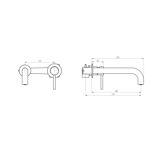 Grifo de lavabo empotrado Sirio titanio 3190T
