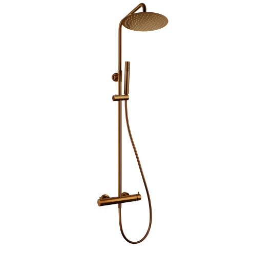 Columna de ducha monomando Inverter Unik cobre cepillado 3295CB