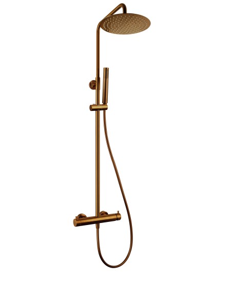 Columna de ducha monomando Inverter Unik cobre cepillado 3295CB