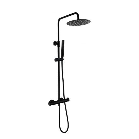 Columna de ducha monomando Inverter Unik negro mate 3295NG