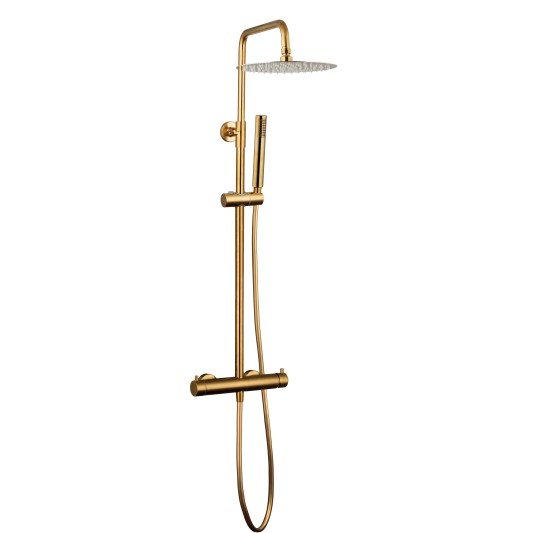 Columna de ducha monomando Inverter Unik oro cepillado 3295OR