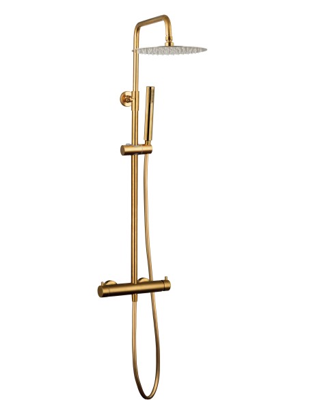 Columna de ducha monomando Inverter Unik oro cepillado 3295OR
