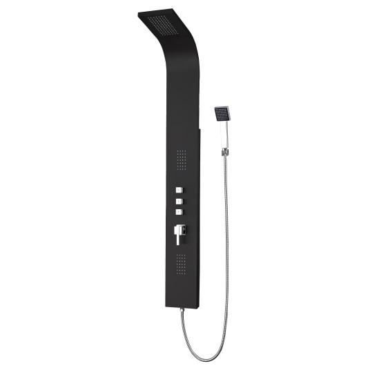 Columna de hidromasaje Gocta negro mate 0523