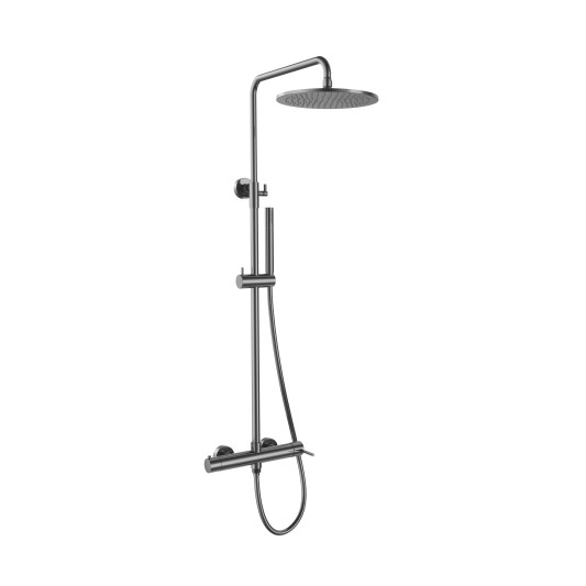 Columna de ducha monomando Round titanio 3098
