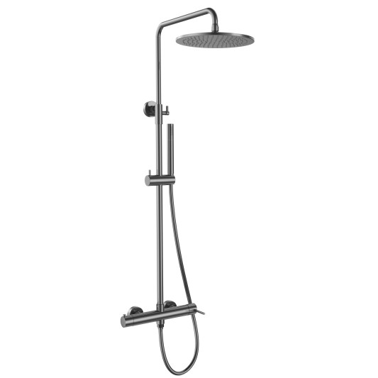 Columna de ducha monomando Round titanio 3098