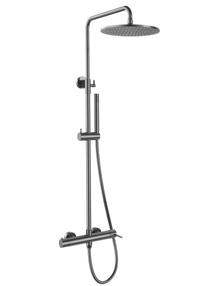 Columna de ducha monomando Round titanio 3098
