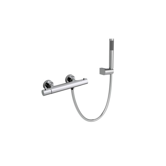 Grifo de ducha termostático Round cromo con mango 4043