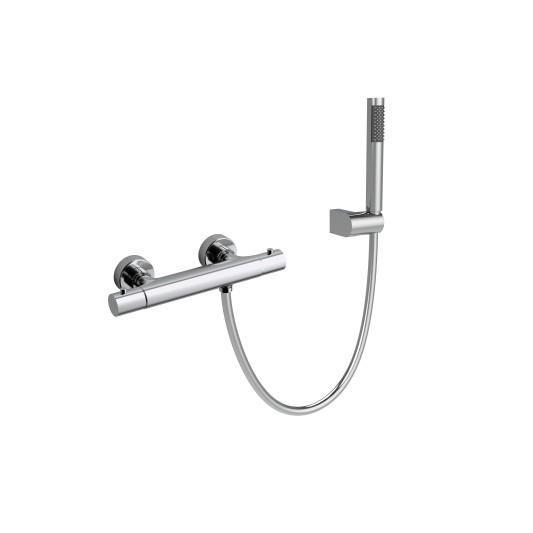 Grifo de ducha termostático Round cromo con mango 4043