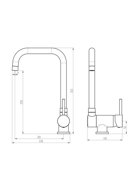 Grifo de cocina abatible Alexia cromo 3233
