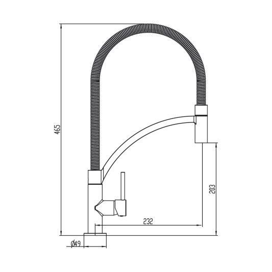 Grifo de cocina extraíble Design cromo 3141