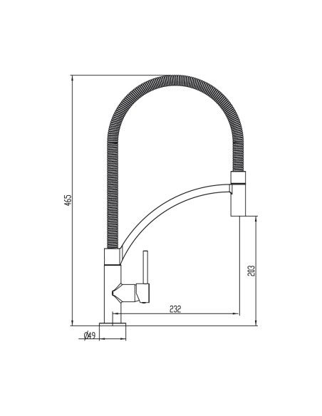 Grifo de cocina extraíble Design cromo 3141