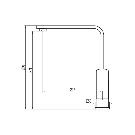Grifo de cocina Quadra cromo 3143 2