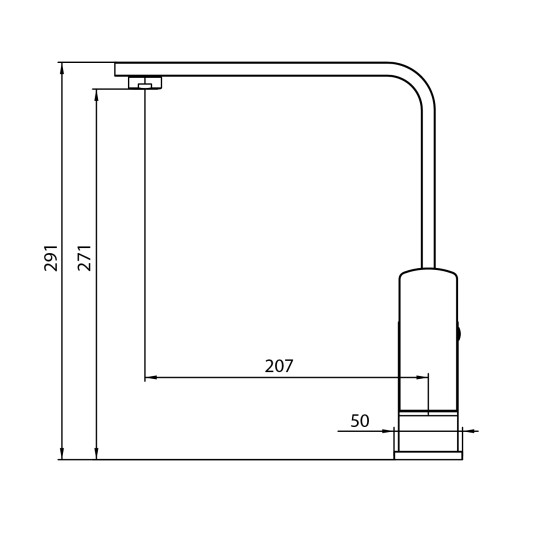 Grifo de cocina Quadra acero cepillado 3181