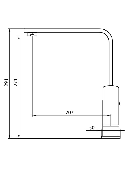 Grifo de cocina Quadra acero cepillado 3181