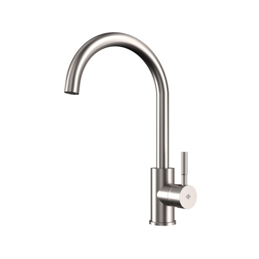 Grifo de cocina Round acero cepillado 3138